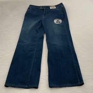 d. jeans Dark Blue High Waist Flare Jeans.  Sz 14. NWT.  Recycled denim.